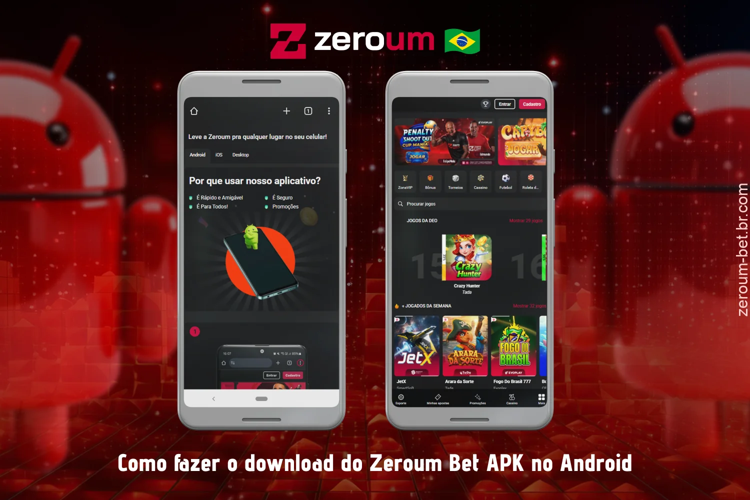 O download do arquivo APK do Zeroum Bet no Android é um procedimento rápido e simples